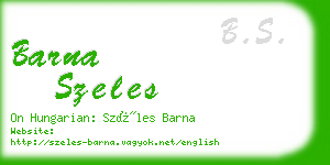 barna szeles business card